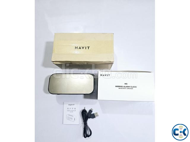 Havit M3 Clock Bluetooth Speaker Alarm LED Display large image 2