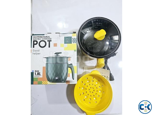 Portable Electric Cooking Pot 1.8L Non-Stick Cooker Double D large image 4