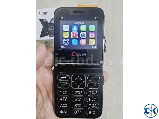 Gretel G7 Fold Phone Dual Display With Case Black large image 4