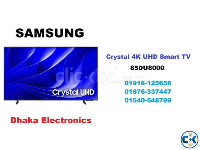 Samsung 85 inch DU8000 Crystal UHD 4K Smart TV Official large image 0