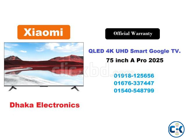 Xiaomi A Pro 75 inch QLED 4K Smart Google TV 2025 large image 0