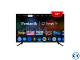 Pentanik Google 55 Inch 4K Frameless Voice Control TV