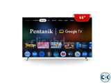 Pentanik 65 Inch 4K Frameless Voice Control Google TV