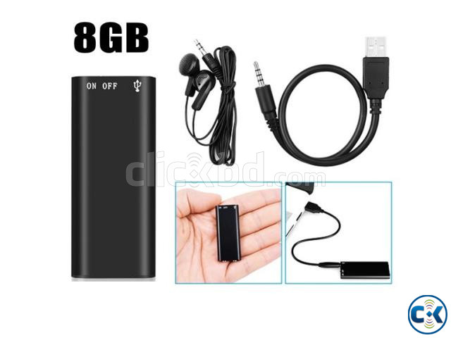 Portable Mini Hidden Voice Recorder 8GB Sound Recorder large image 0