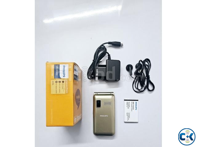 Philips E218L Folding Mobile Phone Dual Display Gold large image 1