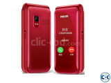 Philips E218L Folding Phone Dual Display Red