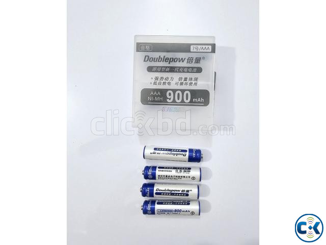 Doublepow AAA 900mAh Rechargeable Batterys 4 Piece large image 2