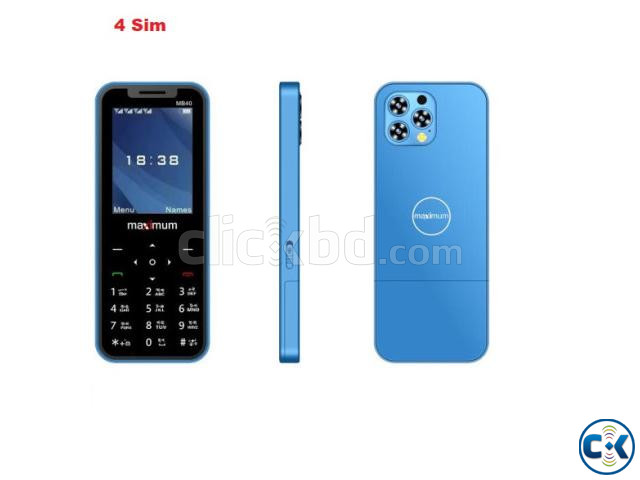 Maximum MB40 Pro Max Super Slim 4 Sim Phone Black large image 0