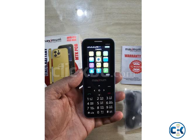 Maximum MB40 Pro Max Super Slim 4 Sim Phone Black large image 2