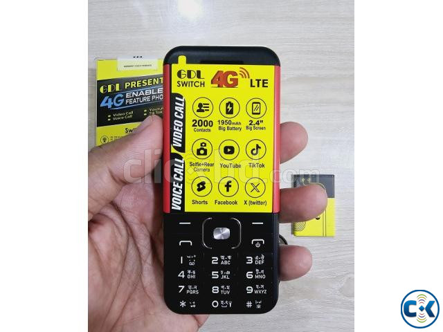 GDL Switch 4G LTE Smart Feature Phone Video Call FB large image 1