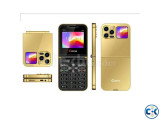 Gretel G7 Flip Folding Phone Dual Display Caseing Gold