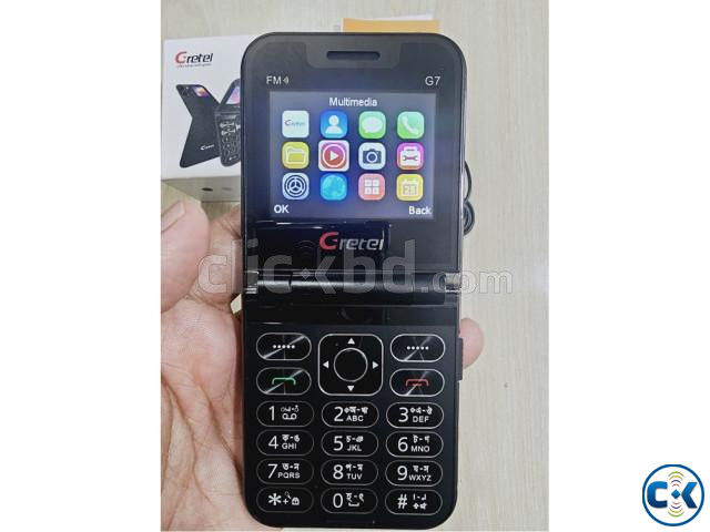 Gretel G7 Fold Phone Dual Display With Case Black large image 2