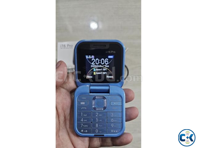 i16 Pro Flip Phone FM Radio Magic Voice Blue large image 4