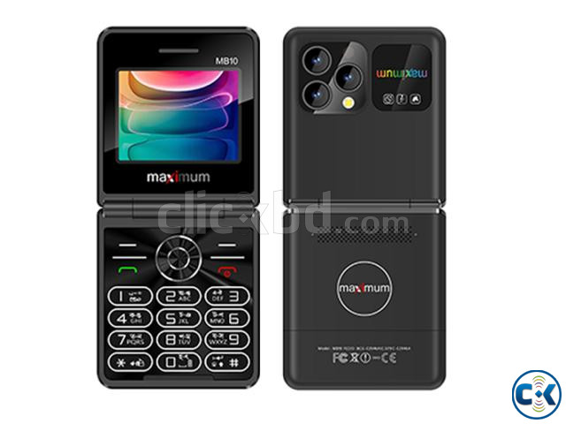 Maximum MB10 Diamond Folding Phone Dual Sim Black large image 0