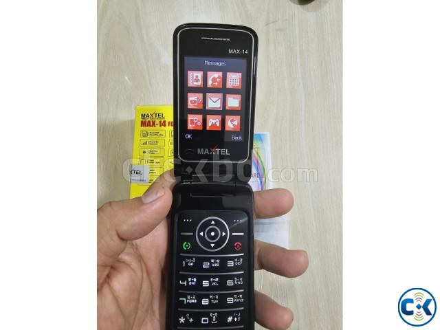 Maxtel Max 14 Folding Mobile Phone Dual Sim Blue large image 1