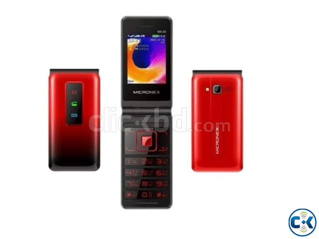 Micronex MX55 Folding Mobile Phone Red large image 0