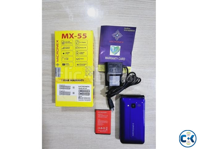 Micronex MX55 Folding Phone Dual Sim Blue large image 1