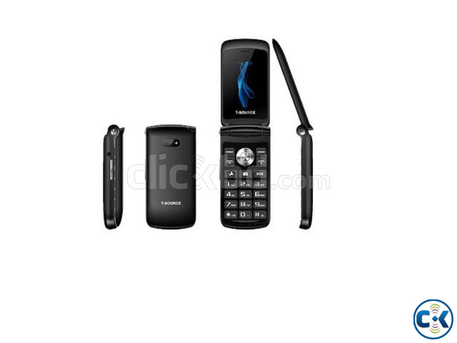 T-Source T203 Dual Display Folding Mobile Phone Black large image 0