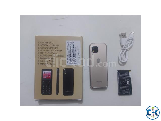 A1B Super Slim Card Phone Dual Sim And Memory Card Gold large image 1