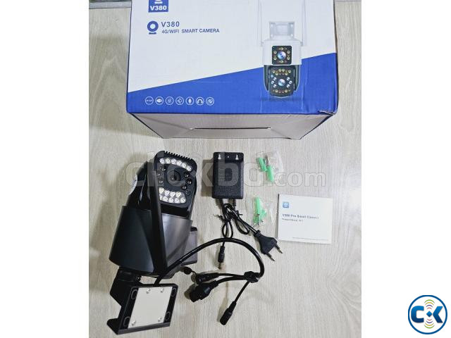 V11 V380 4G Sim Dual Lens Wireless Cameras Outdoor large image 1