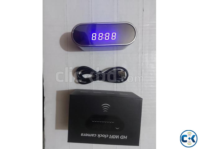 Wifi Table Clock Video Camera 1080p HD 2000mAh Battery large image 1