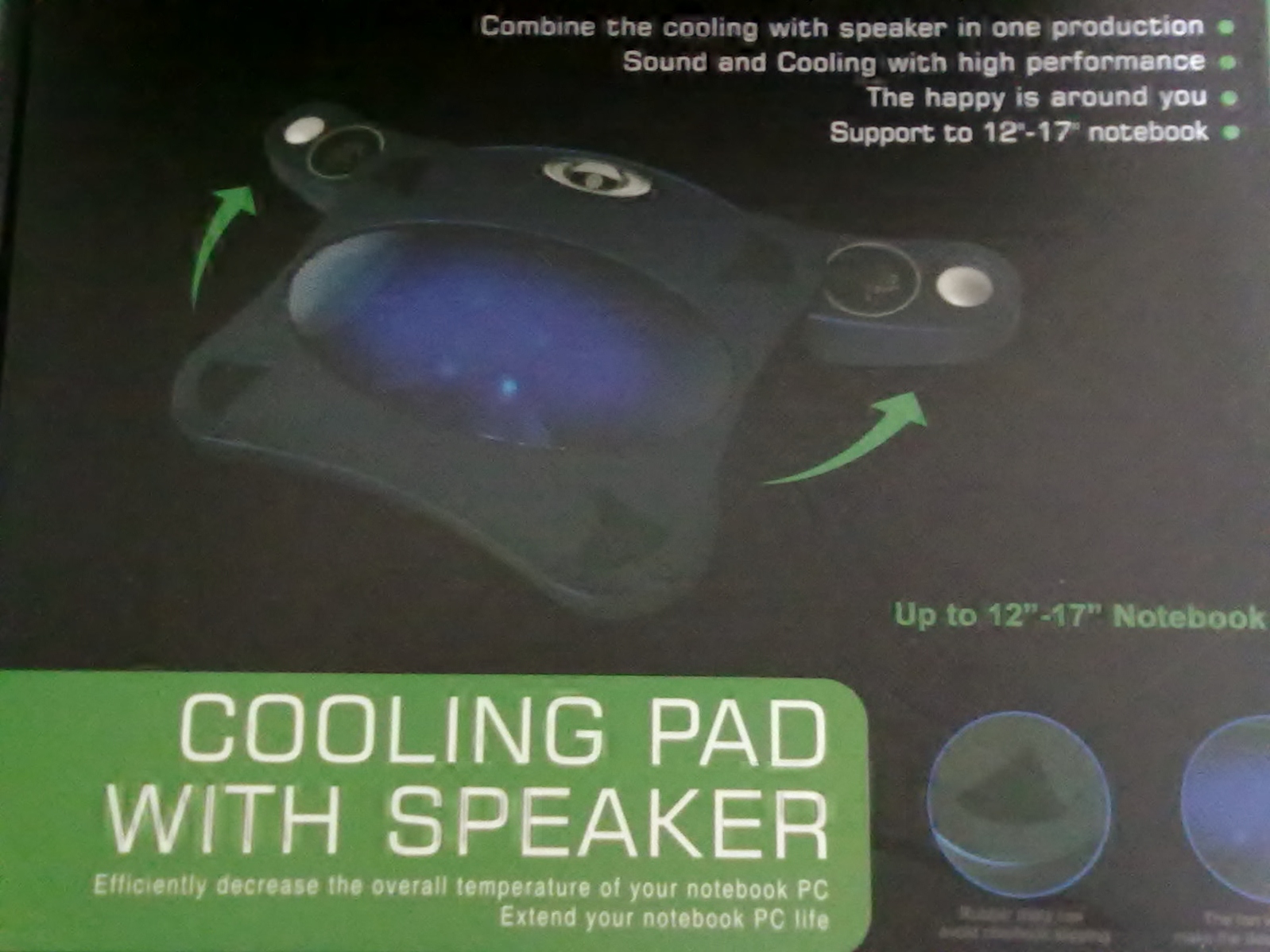 A Cool Netbook Cooler With Blue LED and Speakers  large image 0