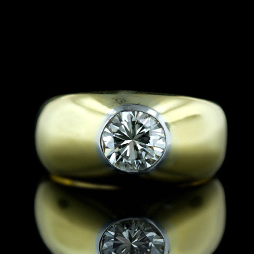 DIAMOND RING FOR MEN IN 18K GOLD from BELJIUM very RARE