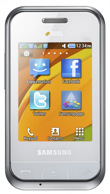 Samsung E2652 Champ Duos White  large image 0