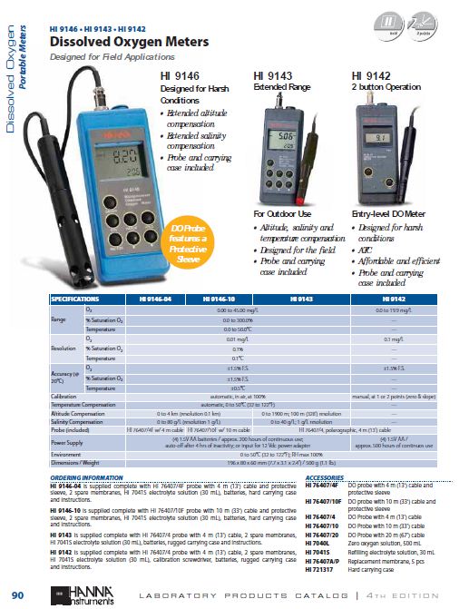 Portable Dissolved Oxygen Meter HANNA HI 9146 large image 0