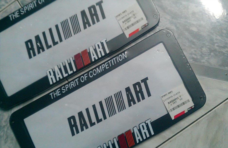 RalliArt Number Plate Frame large image 0