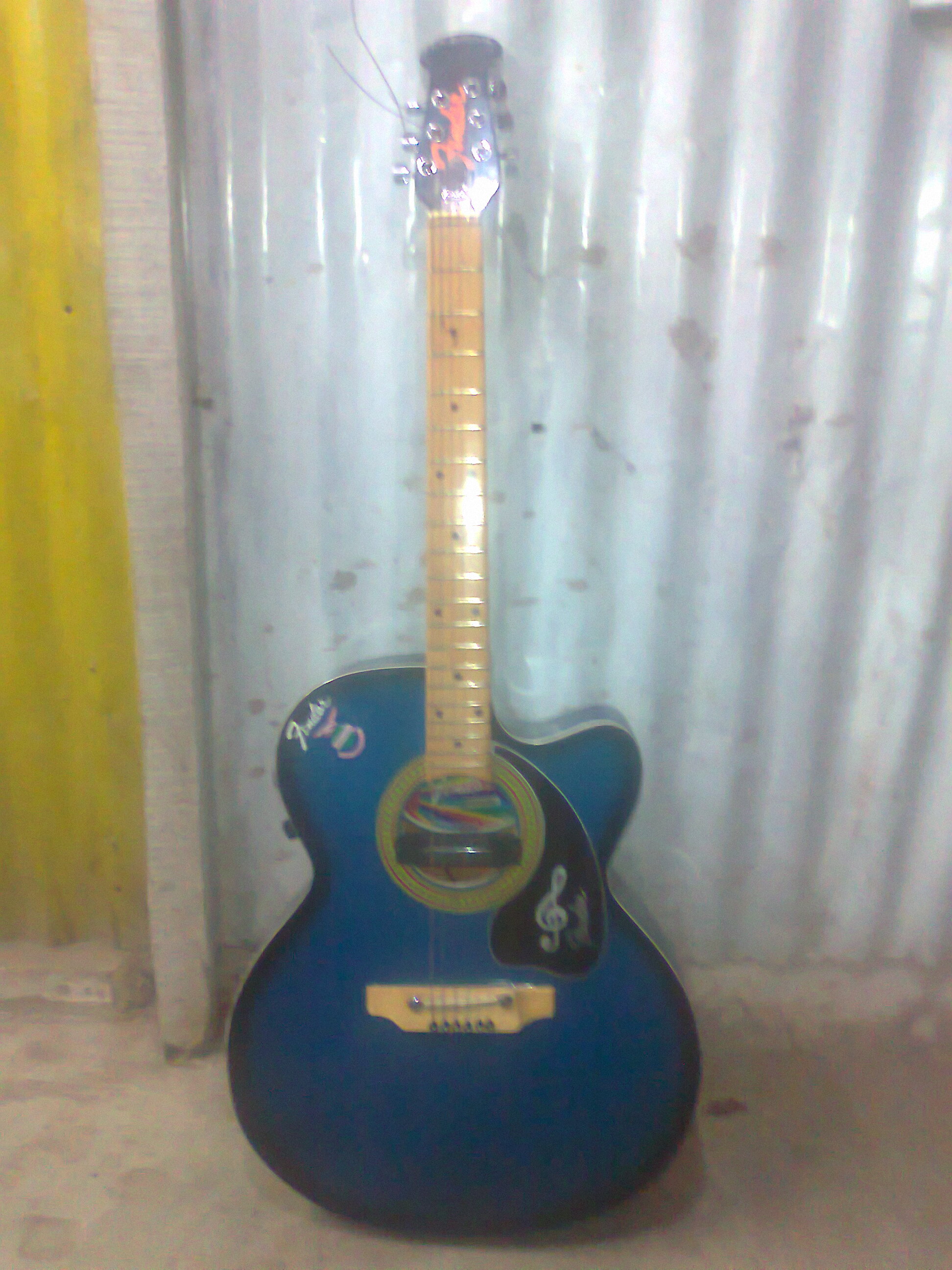 Blue Colour Frender Guitar Urgent Sell  large image 0