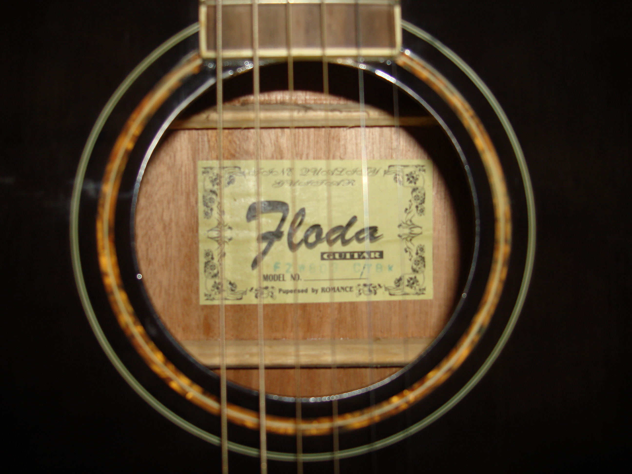 Floda Acoustic Guitar with Bag large image 1