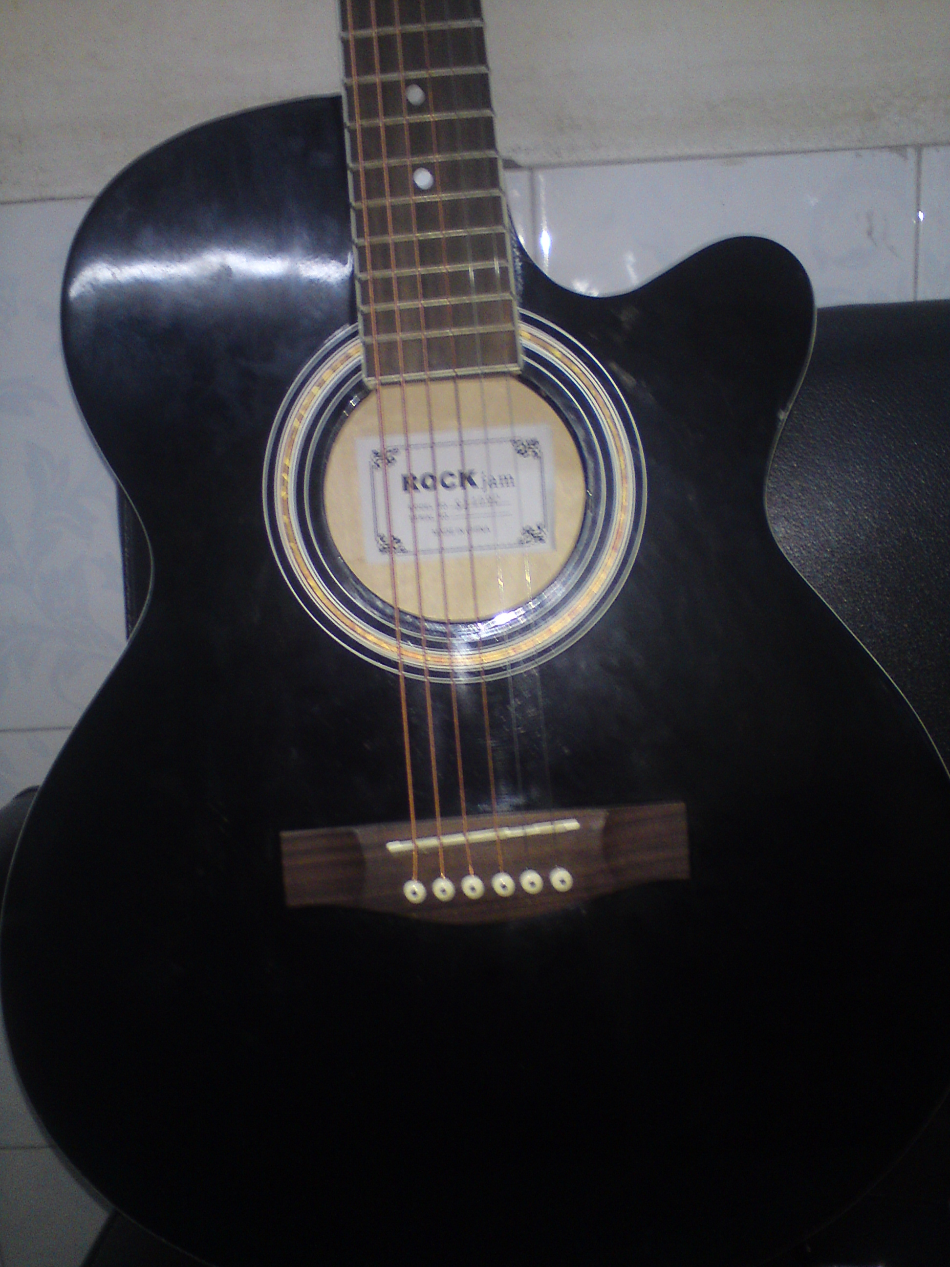 Acoustic Guitar semi with equilizer guitar bag large image 0