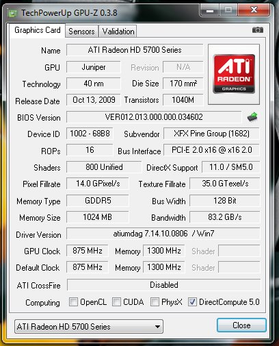 XFX ATi Radeon HD 5770 XXX Edition Overclocked  large image 0