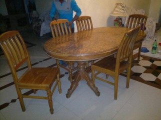 Lavish 6 chaired dining set genuine Shegun Ctg See inside