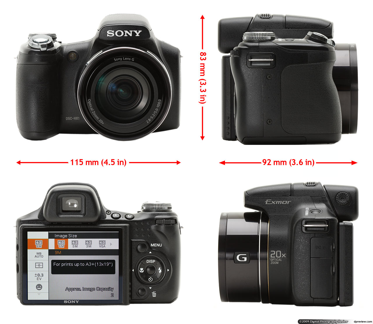 SONY HX1-Semi DSLR-Boxed-Free2Batteries 1Bag 1Memory Adaptor large image 2