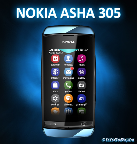 NOKIA ASHA 305 large image 1