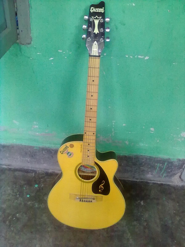 Givson Acoustic Guitar With Guiter Bag. large image 1