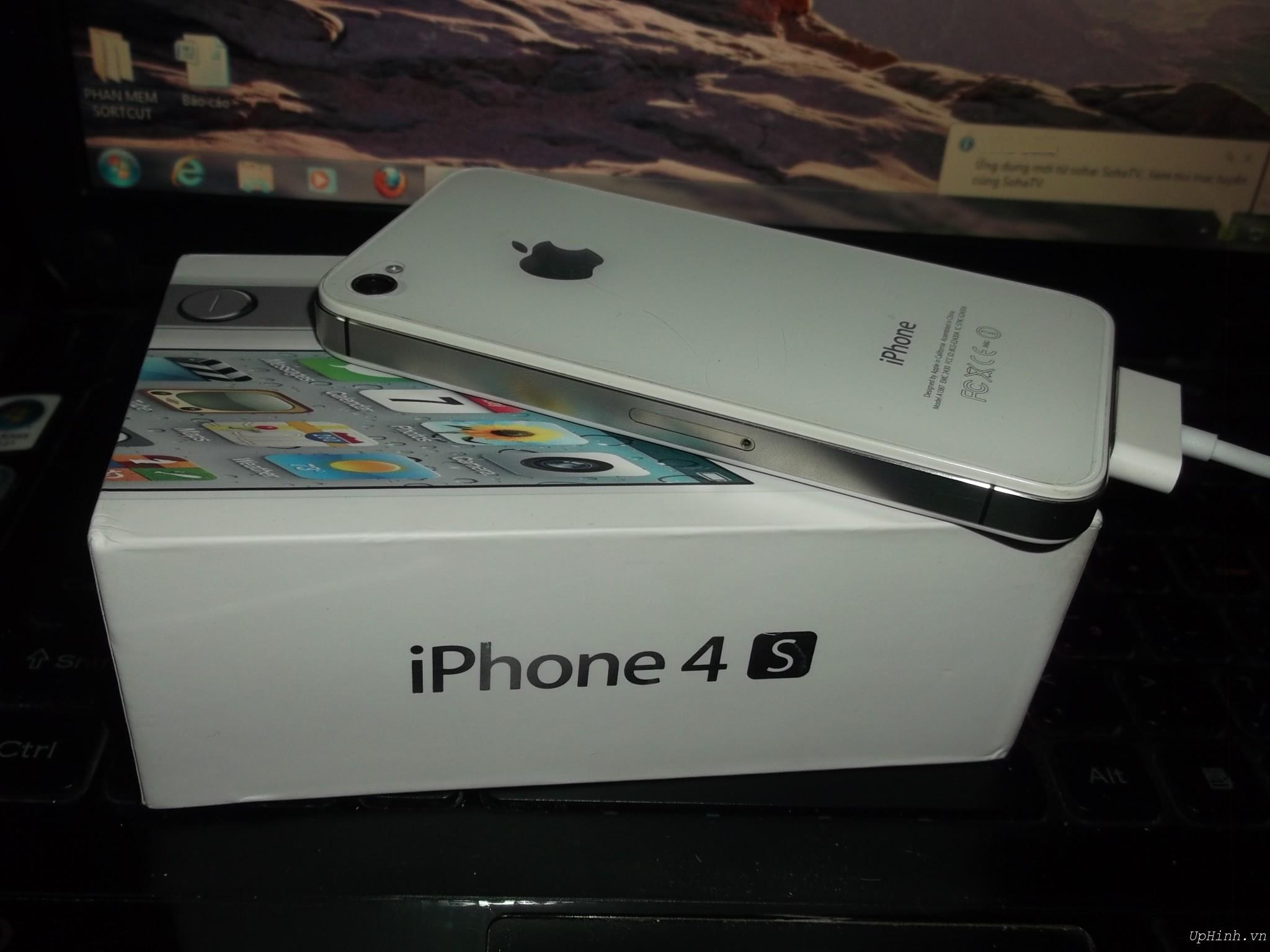 Iphone 4s 32GB White Black -2pcs-Locked large image 1