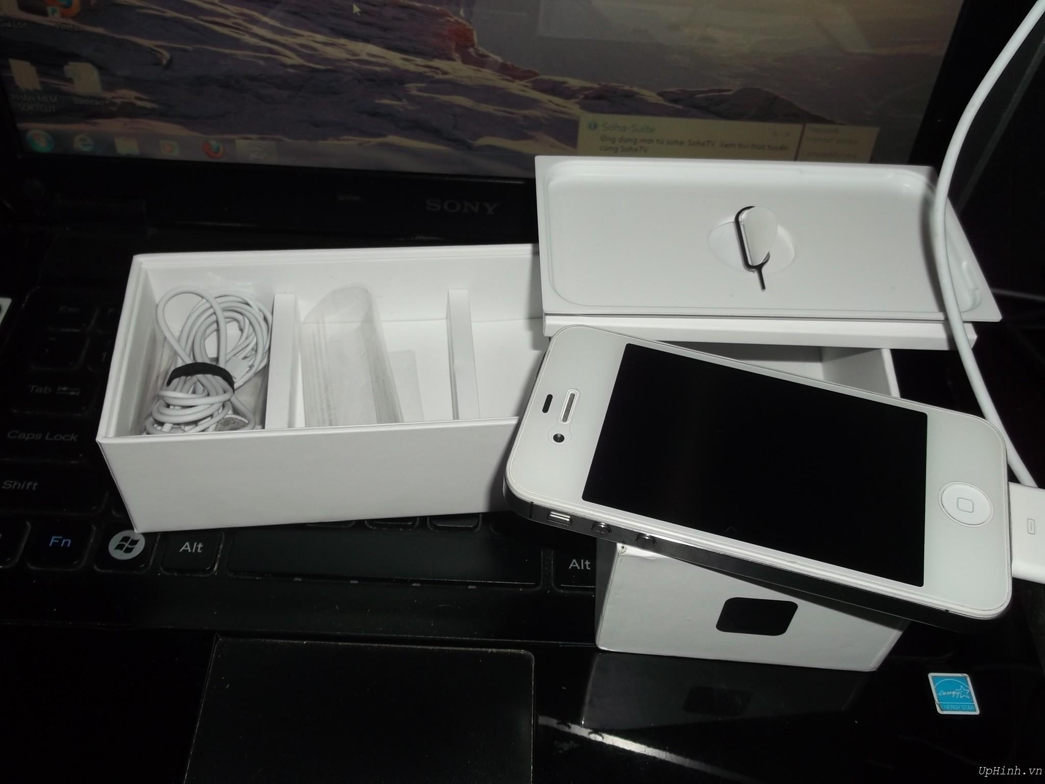 Iphone 4s 32GB White Black -2pcs-Locked large image 2