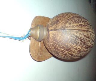 Coconut-Wooden Wall Lamp large image 1