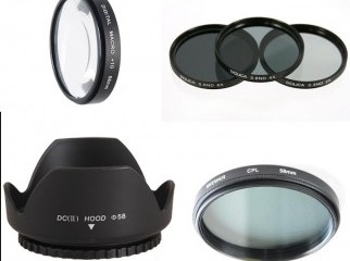 58mm Lens Accessories_ND_CPL 10 Marco Filter_Lens Hood