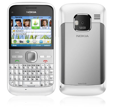 nokia e5-00 white  large image 0