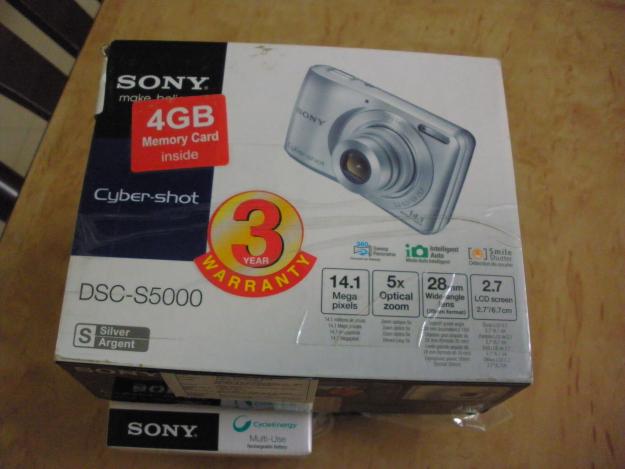 SONY CYBERSHOT DSC S5000 INTACT BOXED WITH 4GB SD CARD large image 0