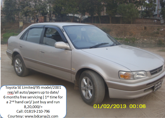 Toyota SE Saloon 95 2001 reg super condition 6 months SA large image 0