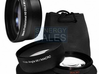 Telephoto Wide Angle Macro Lens for 58MM Canon EOS