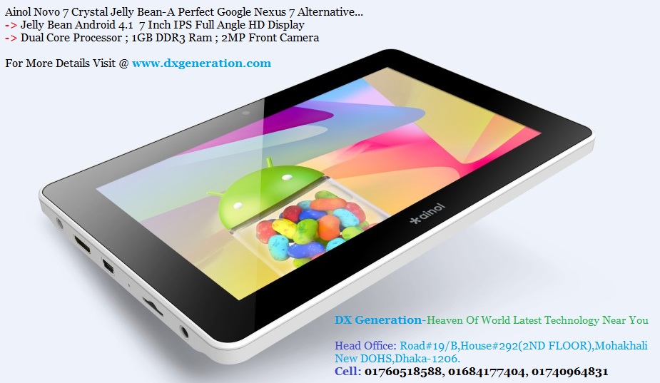 Novo7 Crystal 8GB Dual Core IPS Jelly Bean Tab_Limited Offer large image 0