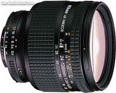 Nikkor AF 24-120mm 3.5-5.6 D lens with UV filter and Hood large image 0