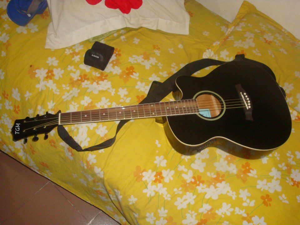 TGM GUITAR WITH EQ. SEMI ACOUSTIC  large image 0