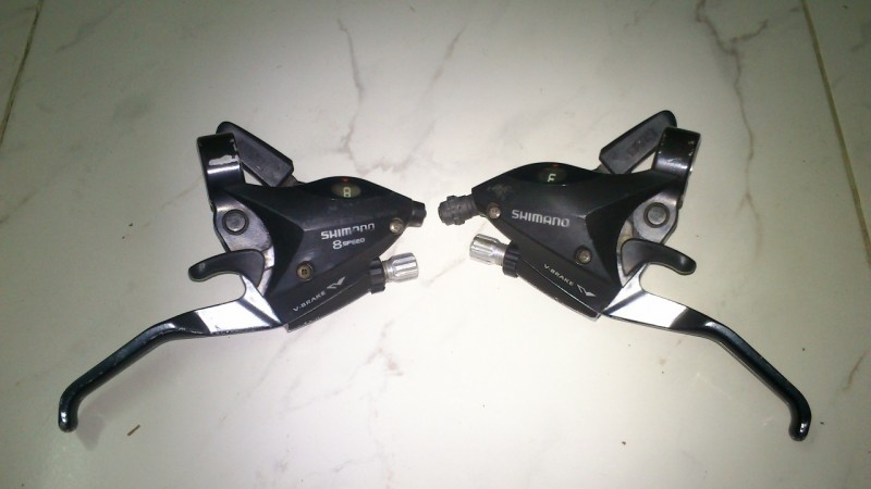 Shimano ST-EF50 8 Speed Shift Brake Lever Set Black with Ja large image 0